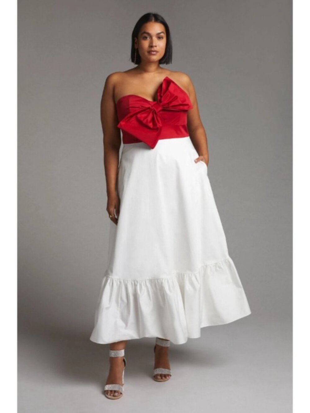 Anthropologie Hutch Bow-Tie Maxi Dress Sz 6 - Picture 5 of 7